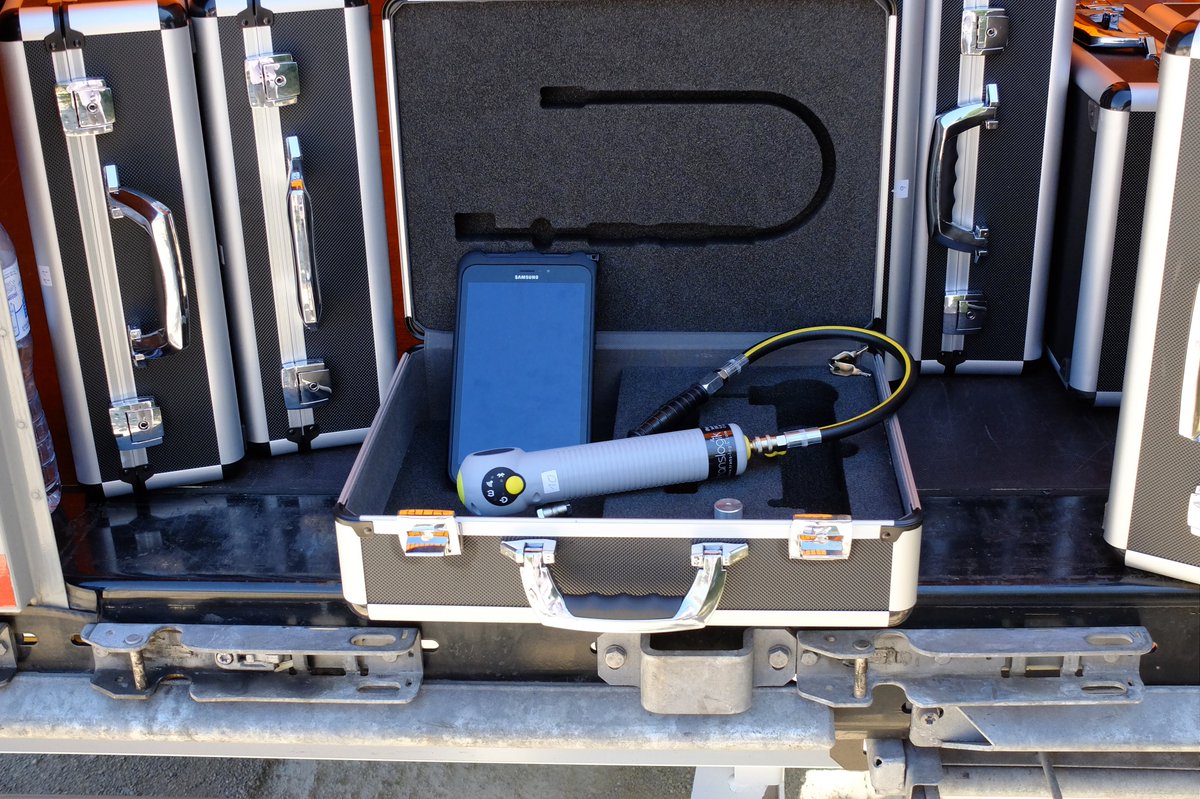 Translogik's tweet image. Goodyear tyres using the Translogik iProbe for fleet inspections.