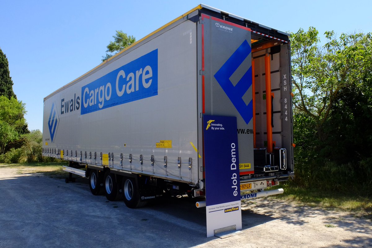 Translogik's tweet image. Goodyear tyres using the Translogik iProbe for fleet inspections.