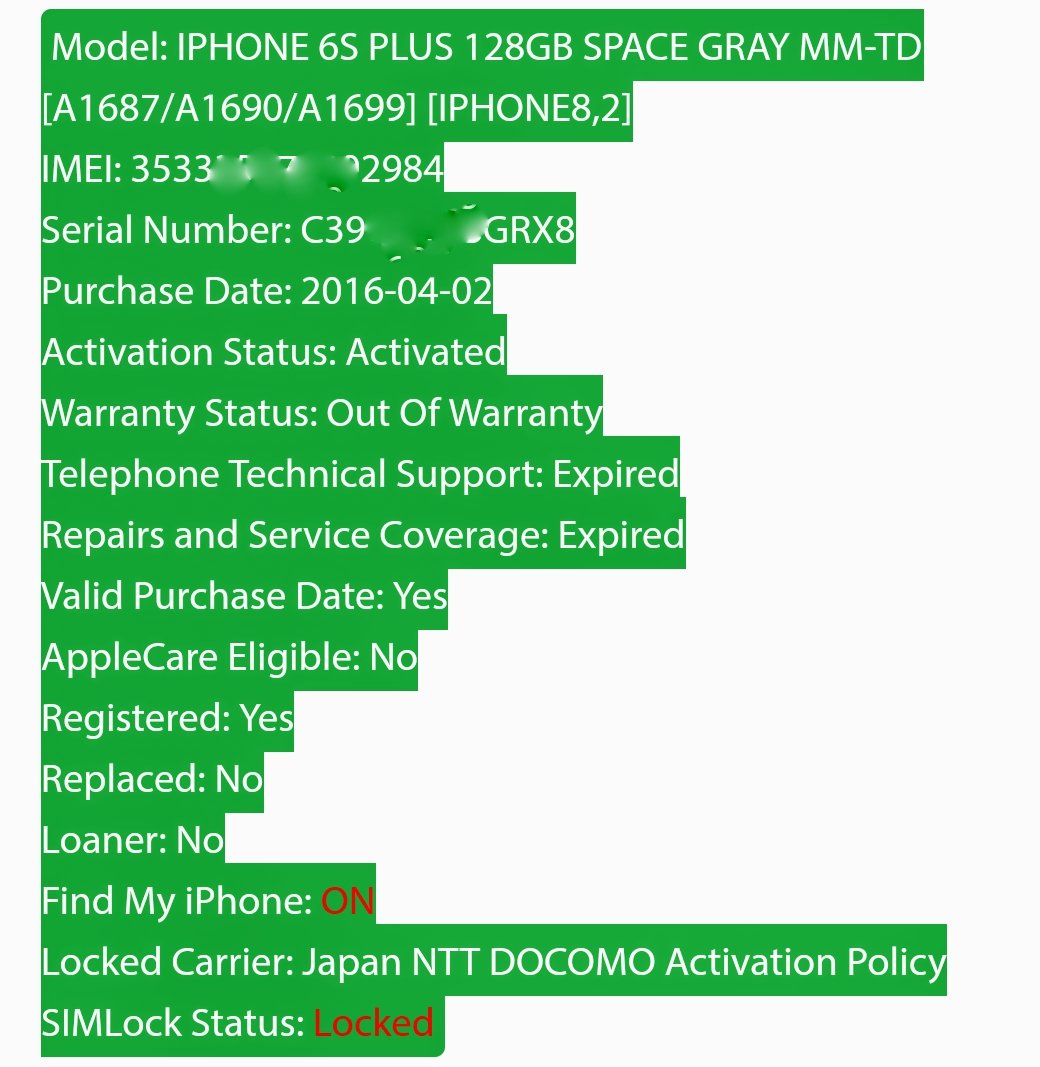 sr_mobilelk's tweet photo. iPhone 6S Plus Docomo Japan Network Unlock Done 100% (Factory Unlock) 5min Fast Service 🔓

> We Can Unlock Your Device Witharai Within 5-15Mins
* Activate Date 100days
* Clean Devices 
* Unpaid Bills Not Supported 

Contact Us
+94710674635

#Best_And_Fast_Service 
#SR_Mobile https://t.co/nkWR1sarb4