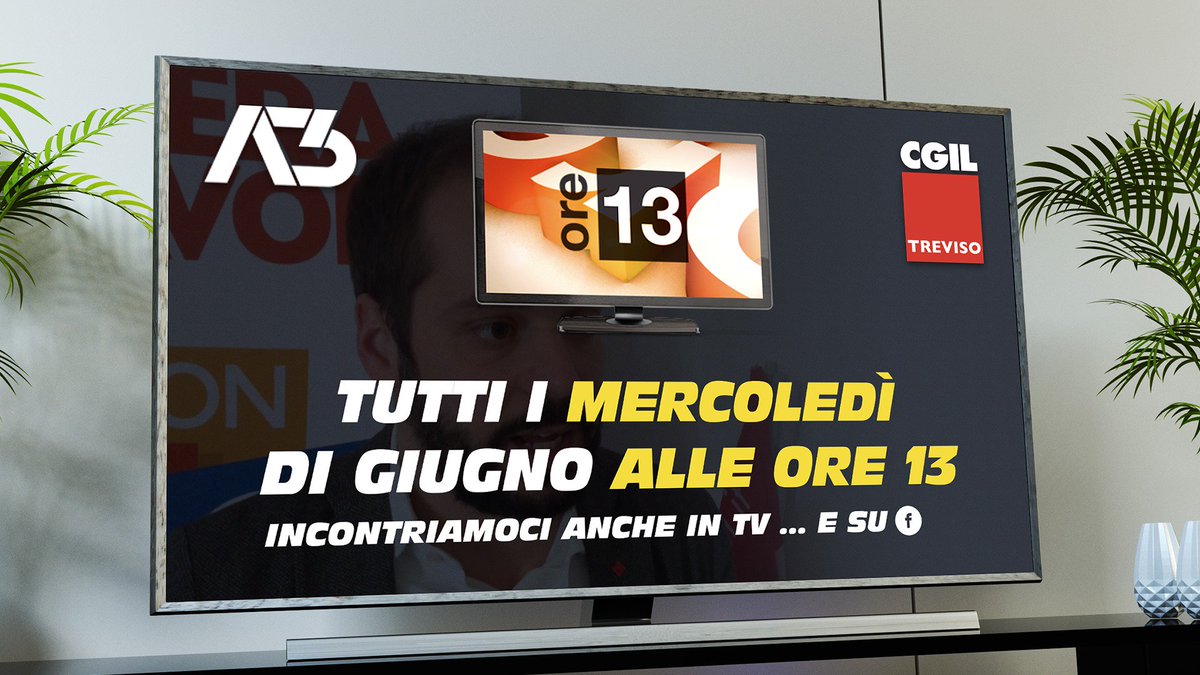 cgiltreviso's tweet photo. 🖥️ Appuntamento con #Ore13 su @antennatre!
Oggi 👉 Mercoledì 19 Giugno 👈  Ovviamente alle 🕐1️⃣3️⃣ 
➡️ Appuntamento con lo #SpiCgilTreviso ✔️

💻 La trasmissione può essere seguita anche in streaming su #Antennatre interagendo direttamente con gli ospiti in studio 📲 https://t.co/yTKNp1Sxdd