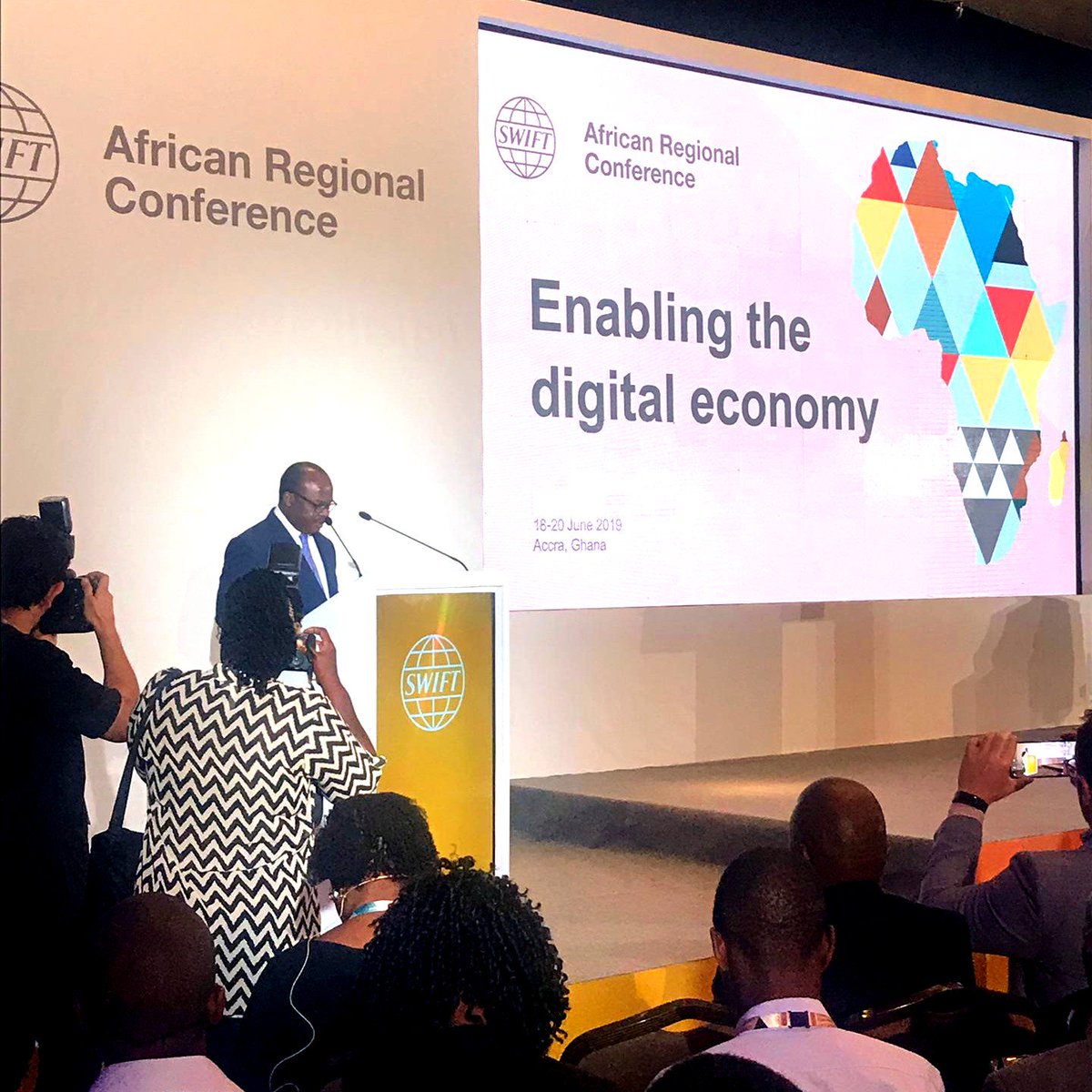 Dr Ernest Addison, Governor of the Bank of Ghana, welcome delegates to the SWIFT African Regional Conference 2019. #ARC2019