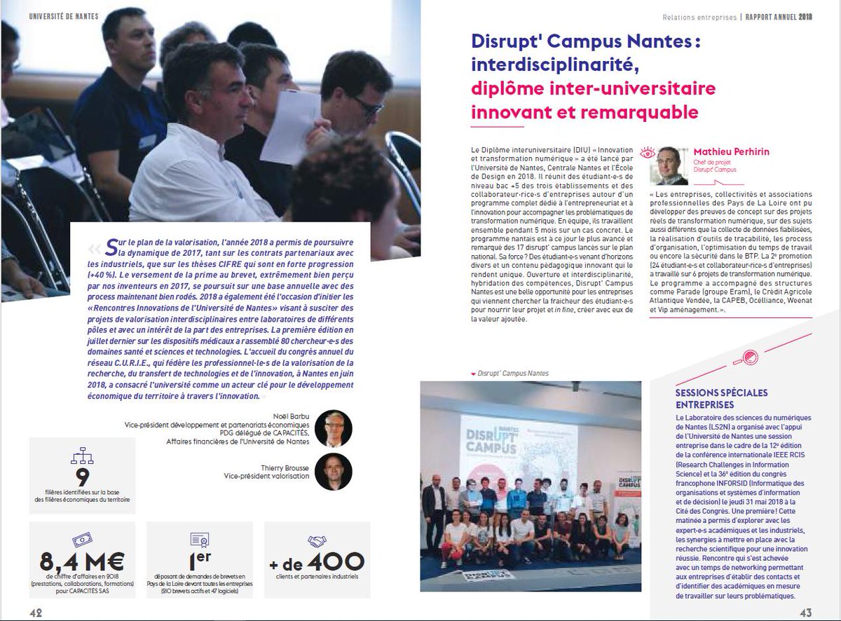 DisruptCampus44's tweet photo. Le #DisruptRead que nous proposons aujourd'hui est... le rapport d'activité de @UnivNantes!
Fier(s) d'être un #diplome innovant et remarquable de cet établissement qui met #interdisciplinarite, #innovation #pedagogique et #humain au cœur de son activité!
👀https://t.co/i2i0IalXys https://t.co/DyFSBpnm64