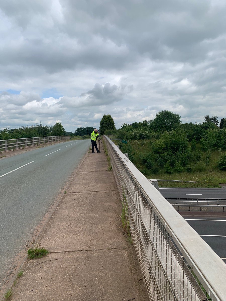 New location for speed enforcement on the A5 Tamworth, 1st car caught at 104mph! #fatal4 #oplightning Think we maybe busy here. <a href="/TamworthPolice/">Tamworth Police</a>