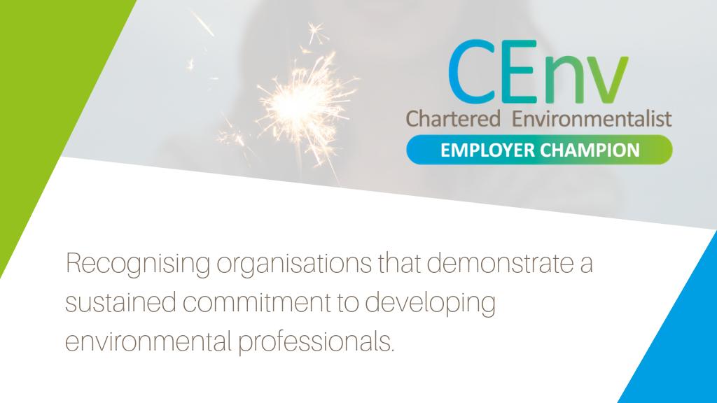 Could your organisation be highlighted as a CEnv and/or REnvTech Employer Champion? 
We invite you to apply to showcase your work to support and develop your environmental experts (for free!). Find out more today: socenv.org.uk/employer-champ…