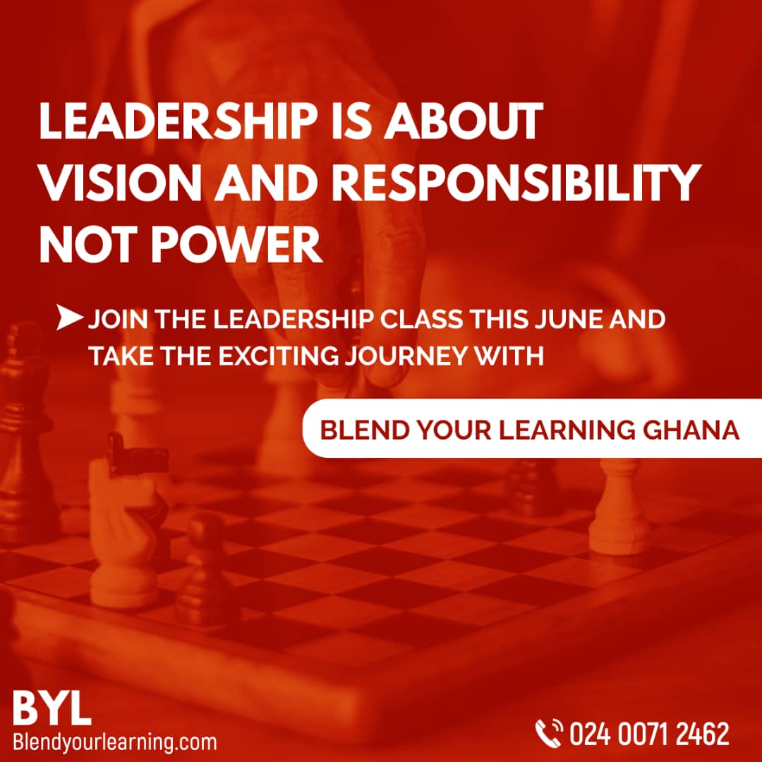 ask_byl's tweet photo. Leadership is about vision and responsibility, not power. Learn more about leadership by joining BYL today. Register on https://t.co/RaphzzVdtY or call us on 024 071 2642. We look forward to having you on board! #professionaldevelopment #leadership #blendedlearning https://t.co/pir3lSKk9m