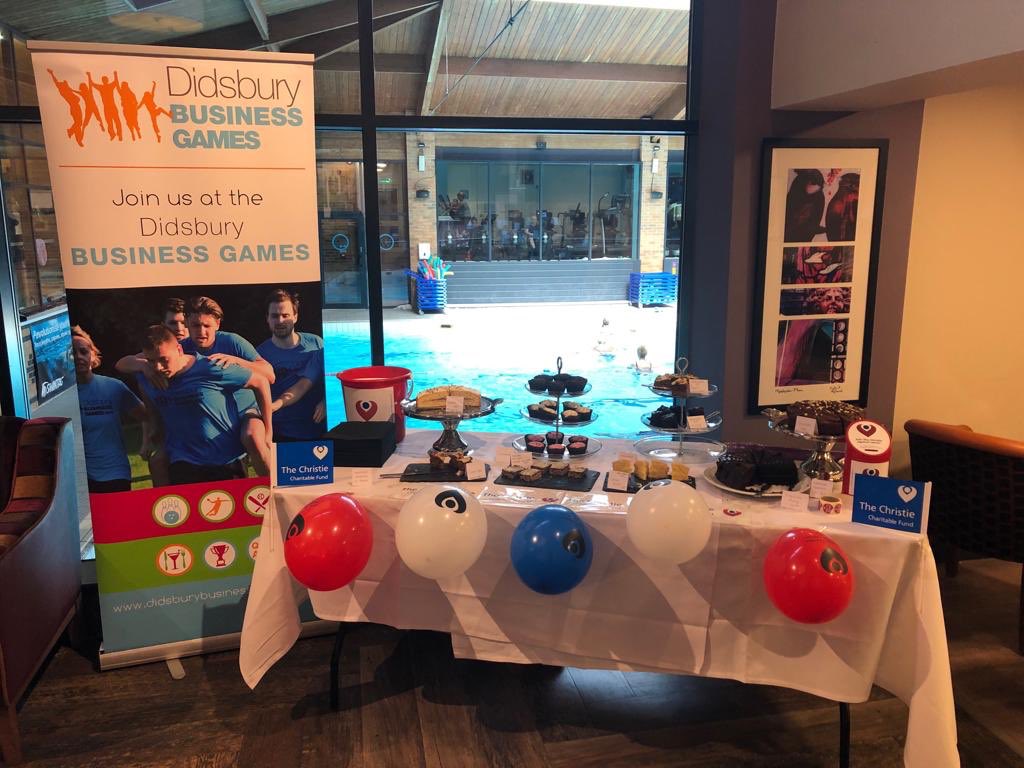 WatersideDids's tweet photo. Pop in today for a slice of #cake and to help us raise money for @TheChristie with @DidsburyGames 🧁 

Donate to our #justgiving page https://t.co/bCymGN2fTY leave your name and be entered in to win 6 months FREE #gymmembership 💙💛 https://t.co/227q3kME8H