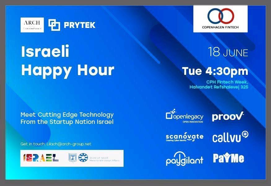 IsraelinDenmark's tweet photo. Big Israeli presence at the @CphFinTech Week. Happy to see the ecosystems coming together making new friends, network and deals #๐ฉ๐ฐ๐๐ฎ๐ฑ ...and if you are here come to the Israeli Happy Hour @ 4:30pm #cphfintechweek https://t.co/xtWWh0OfK1