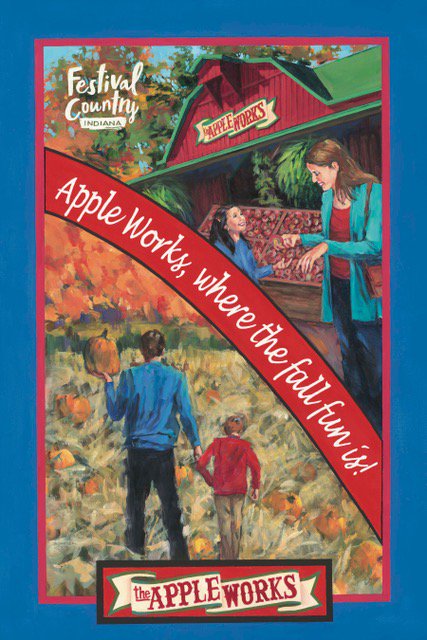 FestCountryIN's tweet image. The latest poster featuring iconic area attractions has been released! Get yours at @TheAppleWorks