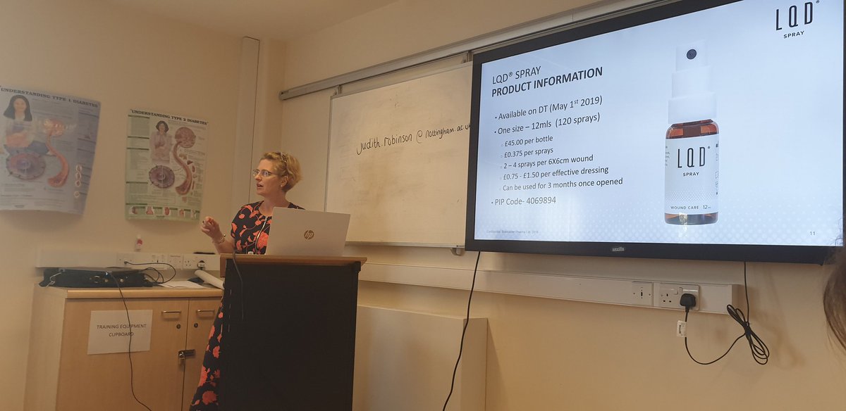 Lisa from @LQD_Woundcare introducing us to the LQD spray....great engagement and questions from all <a href="/IPS_Infection/">IPS</a> #mentalhealth