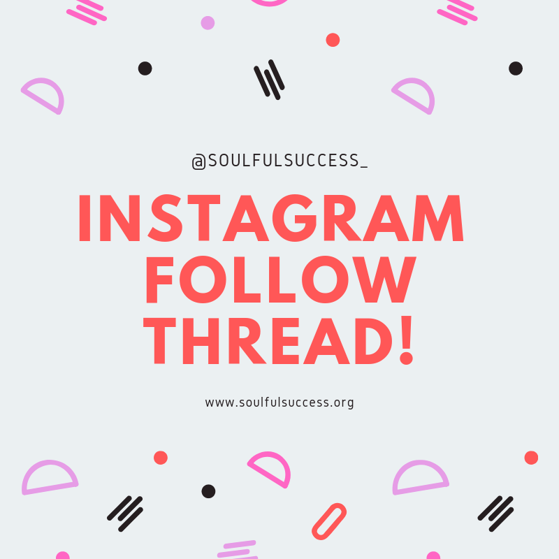 SoulfulSuccess_'s tweet image. Good morning ☀️ Happy Tuesday! 

Time for an Instagram Follow Thread! 

Comment your links 🔗
Follow each others pages 💕
Interact and grow your Instagram ❤️

#bloggerswanted #bloggerbabesRT #blogtribe #writingcommunity @BloggersHut @MelaninBloggers @GingerBlogsRT