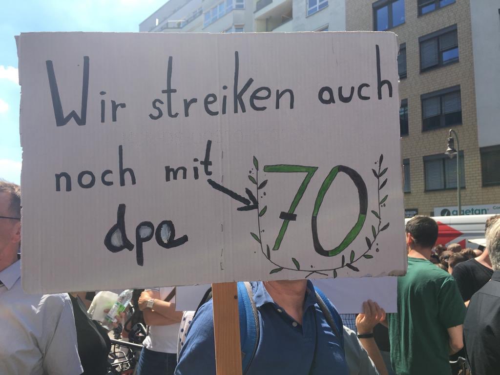 Der erste Warnstreik bei #dpa in 70 Jahren #dpawarnstreik #dpaprotest #dienstagfürdpa #tuesdayfordpa