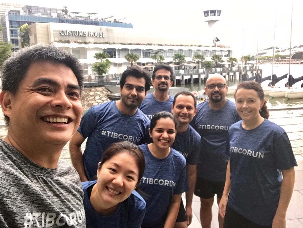 “Cool” night running in #Singapore tonight.  It was good to do it as part of the #TIBCO team.  
#TIBCORUN