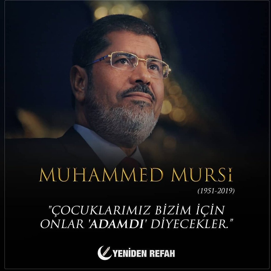 RefahAntalya's tweet photo. İNNA LİLLÂHİ VE İNNÂ İLEYHİ RACİUN 
"Şehadet şerbetini içme şerefine nail olan Muhammed Mursi’ye yüce Allah’tan rahmet, kederli ailesine ve tüm Müslümanlara sabrı cemîl diliyorum. 
Mekânı cennet, makamı âlî olsun."

Dr. Fatih Erbakan 
Yeniden Refah Partisi Genel Başkanı https://t.co/zOOSFbMtbK