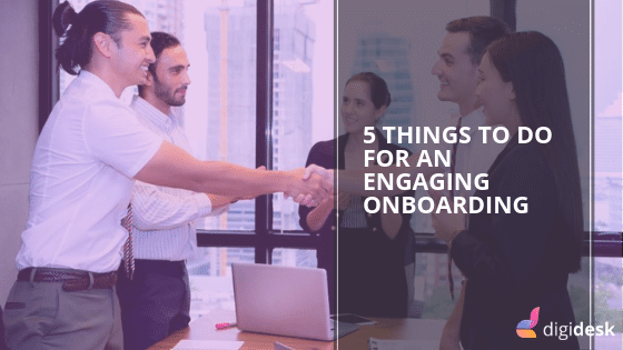 Digidesk_co's tweet photo. 5 Things to do for an Engaging Onboarding
Learn More on the blog:
https://t.co/Cau3U6IEoW
#Engaging #Onboarding #Motivation #Training #Digidesk https://t.co/84nBnQHR25