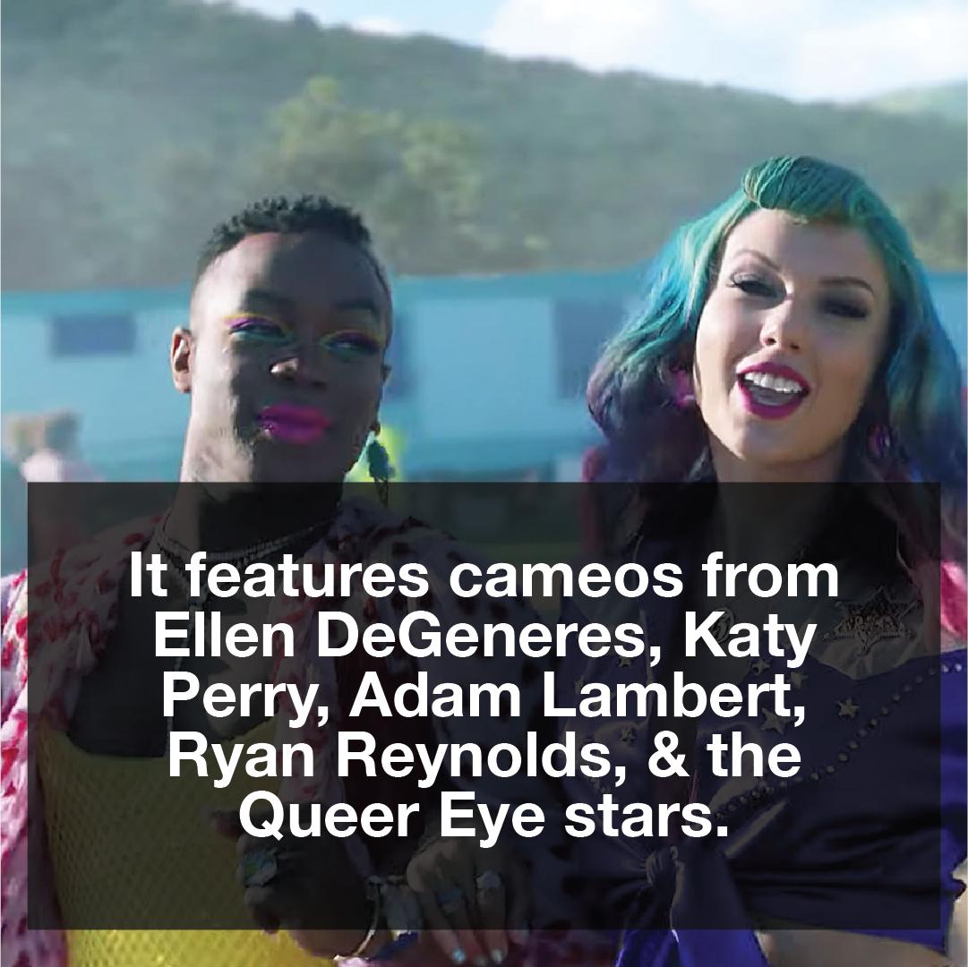 HeyMusicTweets's tweet photo. #HeyMusicUpdate (2/5):
🔻
#TaylorSwift's star-studded #YouNeedToCalmDown music video has more than 17M views in less than 19 hours.
It features cameos from #EllenDeGeneres #KatyPerry #AdamLambert #RyanReynolds & the #QueerEye stars. https://t.co/9ANkhiwsAZ
