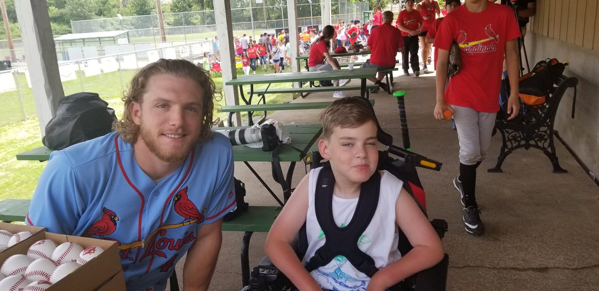 SewWhatAlicia's tweet photo. Thanks for the photo @aybaybader you made this little guys day!!! #STLCards #stlouiscardinals #baseball #harrisonbader #badertots #favoriteplayer https://t.co/AzP4Bvp91r
