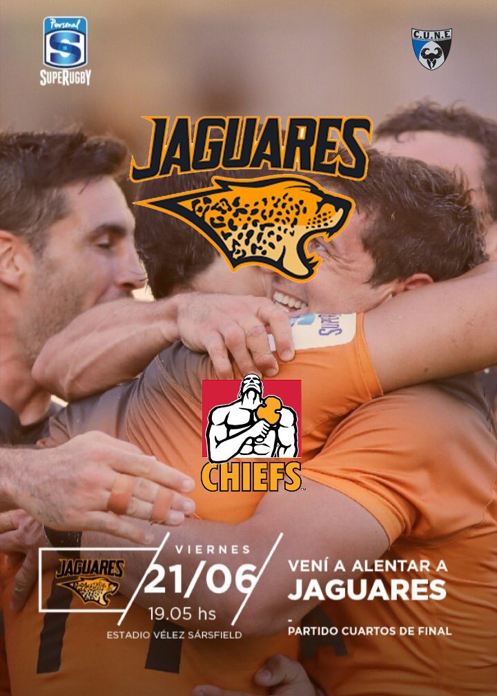Este viernes a las 19:05 arranca la ilusión de meterse por primera vez en una semifinal!
Veni a alentar a <a href="/JaguaresARG/">Jaguares</a> !!

Facebook: <a href="/CUNERugby/">marioromero</a>
Instagram: <a href="/cunerugby/">marioromero</a>
Twitter: <a href="/RugbyCUNE/">C.U.N.E.</a>

#SuperRugby

Auspician:
S.Arq. Soluciones con Diseño
Dnetsoluciones.com.ar