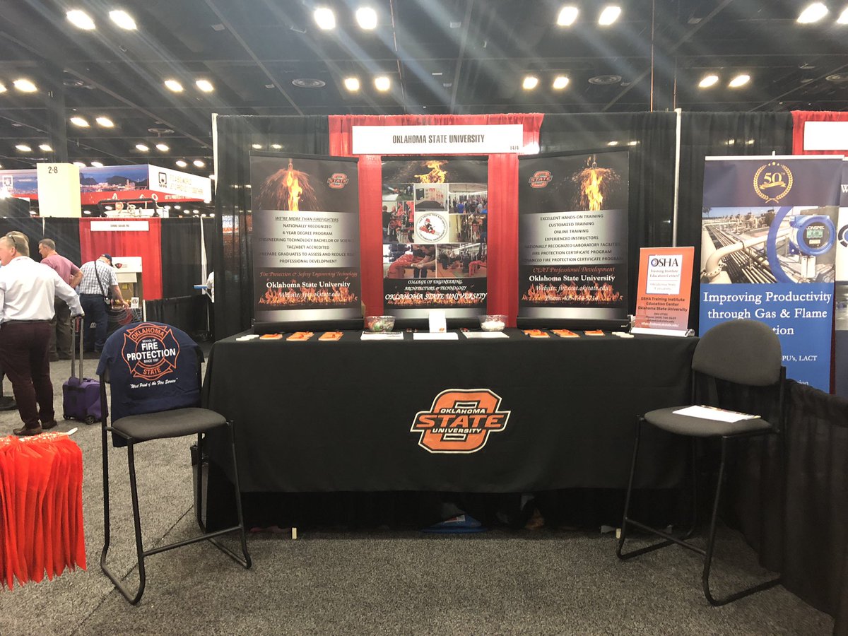 FPSETatOKstate's tweet photo. Interested in hearing about our programs? Undergraduate #FPSET, Masters #FSEP #FEMP, and Professional Development opportunities! Come visit us @NFPA Conference and Expo! Booth 1474! 🔥 https://t.co/At98rrTrEw