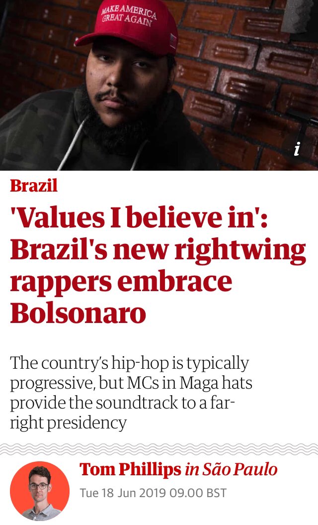 From Danilo Gentili to “rightwing rappers”, the  @guardian’s  @tomphillipsin’s odd, counter-intuitive alignment with Latin America’s far-right should deeply trouble its readership. More:  http://www.brasilwire.com/the-strange-case-of-the-guardian-brasil/