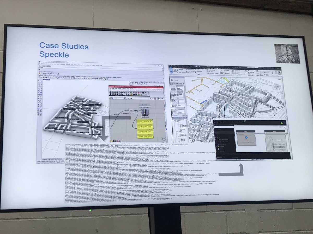 Super creative and efficient interoperability workflows showcased by <a href="/GrimshawArch/">Grimshaw Architects</a> #DesignTechnology team at #AULondon #AULondon2019 <a href="/a2boiss/">Aurelie de Boissieu</a> @Andy_R_Watts