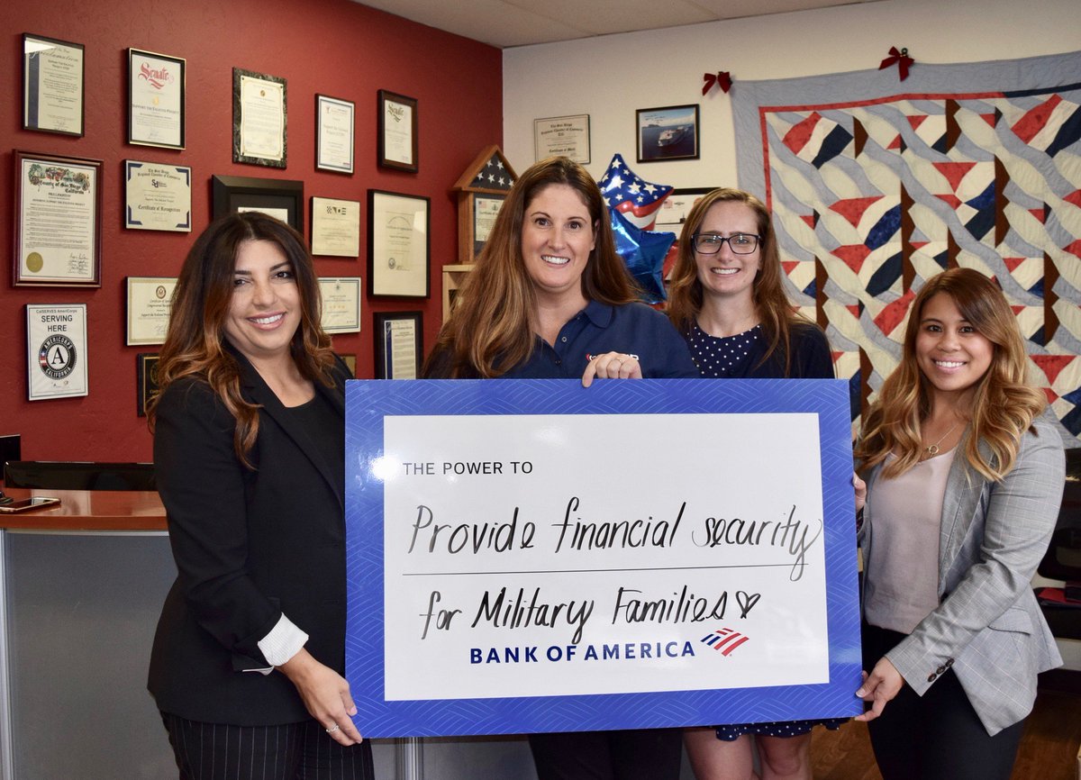 teamstepusa's tweet photo. 7 military families will stay in their homes AND 25 families will have food on their table because of @BankofAmerica . Thank you for giving us the #PowerTo Provide Financial Security for Military Families.
#BofAGrants #stepsocal #Militaryfamilies https://t.co/JA0j47RJbL