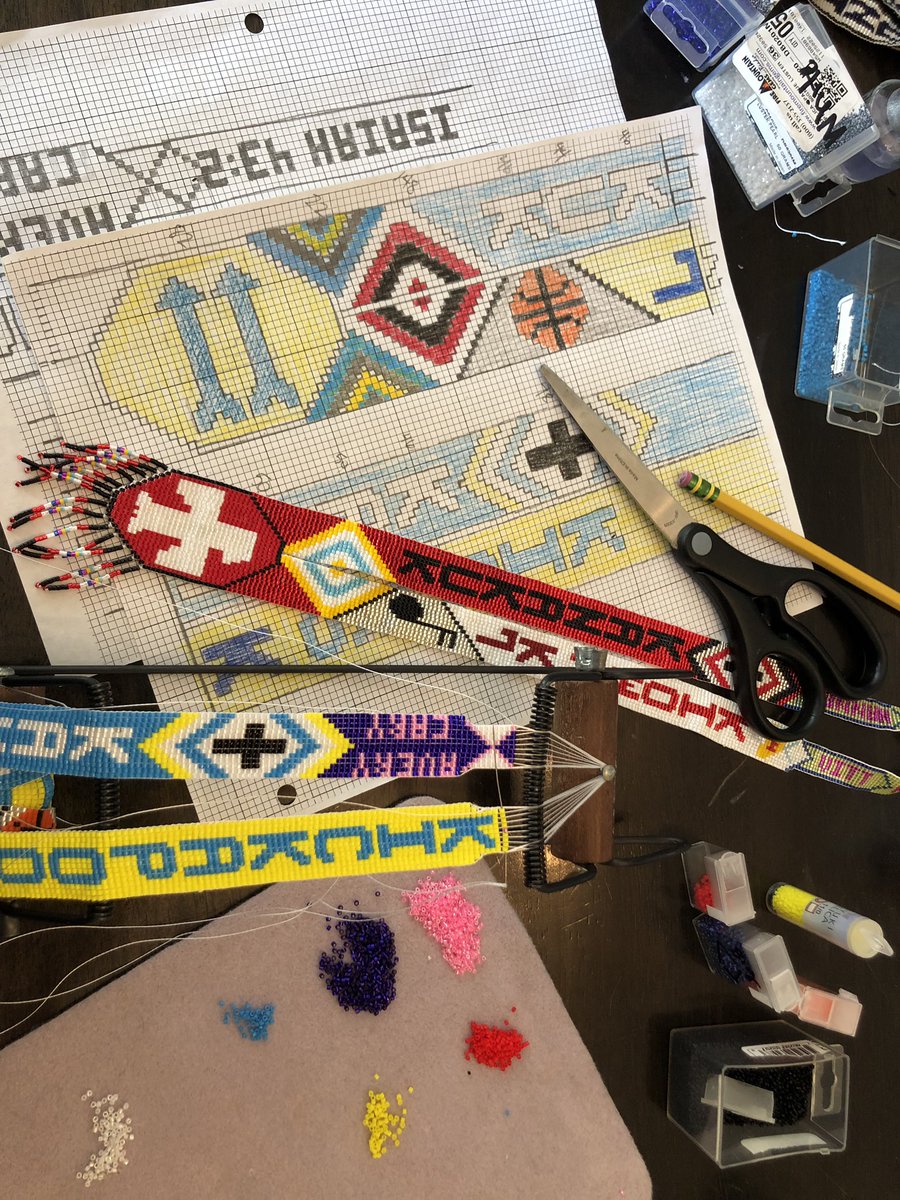 ChristyCary's tweet image. Never thought I’d bust the loom out again!! Necklaces are ready for the Term 5 Kanakuk Princesses:) @averycaryy #kickapoo #kiowa @KanakukKSeven
