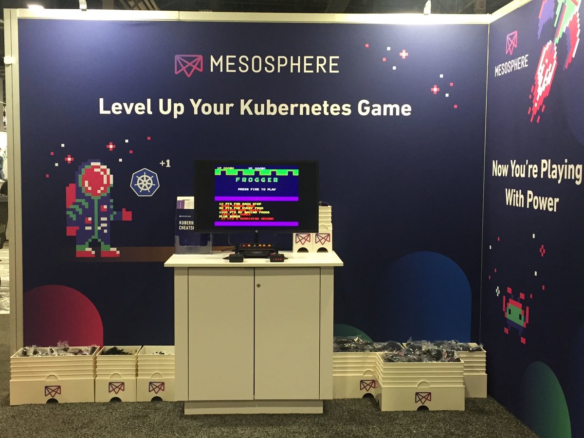 Level up your #K8s game and stop by booth 318 #HPEDiscover for a demo of <a href="/mesosphere/">Mesosphere</a> Kubernetes Engine, connect with the team and score awesome swag. Better yet? We’re raffling off an Atari every day this week. So join us for K8s, conversation, and fierce retro gaming 🎮