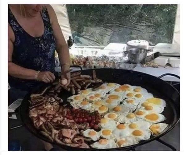 AbbeeThorpe's tweet photo. An accurate representation of @thorpe_matt’s plate when we cook breakfast for dinner. Just scramble the eggs and it’s spot on. 😂 https://t.co/Qyuz8m3CTl
