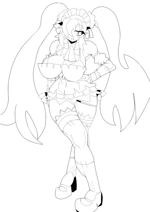 ディスガイア メイド
ゾンビ～娘?
#絵 #イラスト #illust 