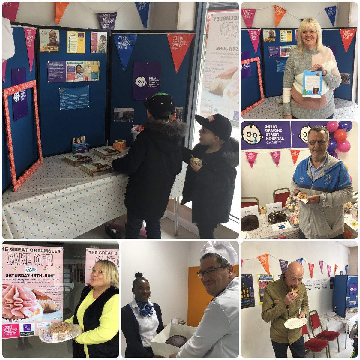 CWSC17's tweet photo. Chelmsley Wood’s retailer's came together on Saturday for #onegreatday2019 by baking homemade cakes and selling them at our charity cake sale at the centre. We raised £330! https://t.co/d4aaLcsMEm
