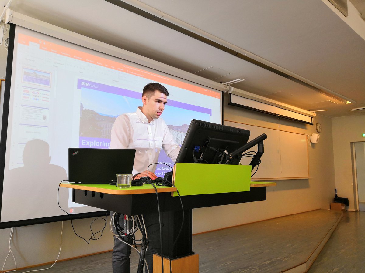 DmiPlekhanov's tweet photo. Oliver Flaeschner @o_flash_ is about to present his paper on implications of M&A for global production networks @EurOMA2019 #EurOMA2019 @pom_ethz #POMchair https://t.co/ATO38XTjj6