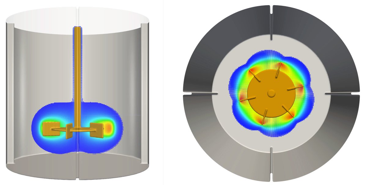 LKahouadji's tweet photo. #Mixing a #Viscoplastic Fluid (Herschel-Bulkley) in a Stirred Vessel. #CFD #FluidStructure @ImperialChemEng @MatarLab https://t.co/uOl7G2y02m https://t.co/UOxQh0Eb3b