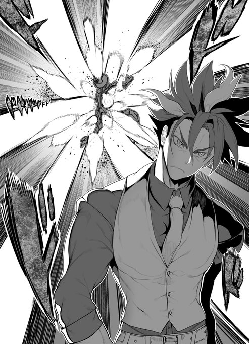 「モノクロイラスト」の見本も置いておきます。
画像は僕が趣味で描いてる漫画のページから抜粋したものですが
仮にイラスト作品として見本の「モノクロイラスト」の相場に置き換えるなら
1万円～1万5千円でお受けします 