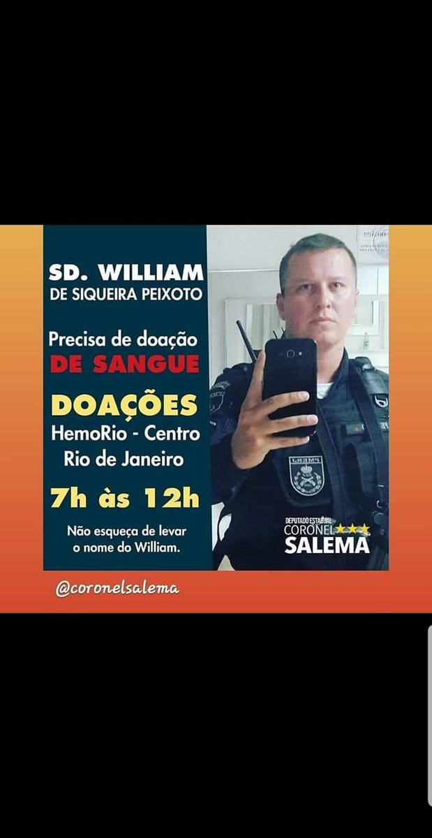 carolbb__'s tweet photo. ⚠*CAMPANHA*⚠
♥️*#MuniçãoDeAmor*♥️
Essa campanha destina-se ao nosso amigo *William de Siqueira Peixoto*
que está internado em estado grave precisando de *DOAÇÃO DE SANGUE*
*Sozinho você não pode mudar o mundo todo, mas sua doação pode mudar o mundo dele*
*#CompartilheOBem https://t.co/maKFjx8n7O