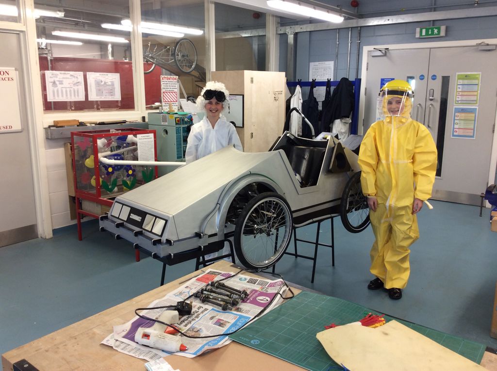 WGHSEdge's tweet photo. Marty McFly and Doc Brown all set for their time travelling adventure! https://t.co/XE4lRKiT3X