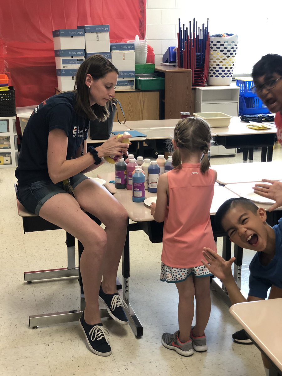 LibMrsNoone's tweet photo. What a great first day at #STEMmerweek! We created our own planets, made a landing vessel to test, and worked with new friends! https://t.co/YgUYzXQneY