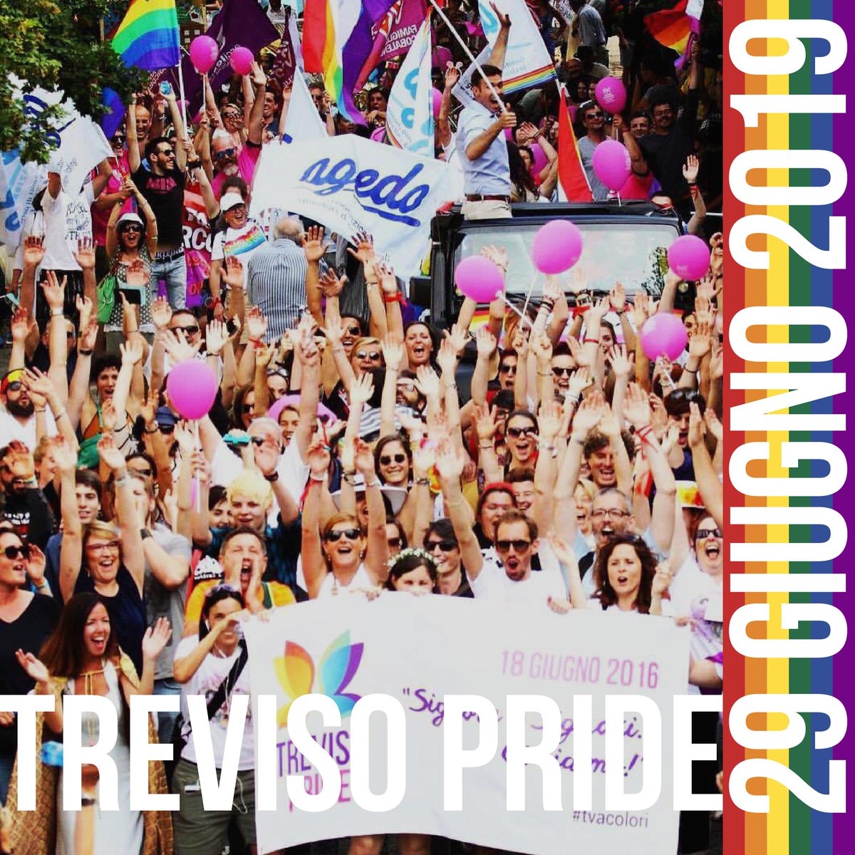 trevisopride's tweet photo. 2016: il primo Pride a #Treviso. 3 anni fa abbiamo posato le basi per costruire una storia diversa per la nostra città! Il prossimo 29 GIUGNO continuiamo a contribuire al cambiamento! #TrevisoPride #TvPride19 #WeAreEverywhere #LGBTQ #LGBTQtogether  #Pride  #Pride2019 https://t.co/mqcwx2ZYop