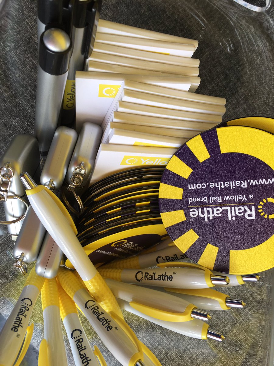 RaiLathe's tweet photo. New promo items looking good! Don’t forget to look us up Stand J55 in J zone @railliveuk #Yellow #mobile #wheellathe #railway https://t.co/MC3on1EwMC