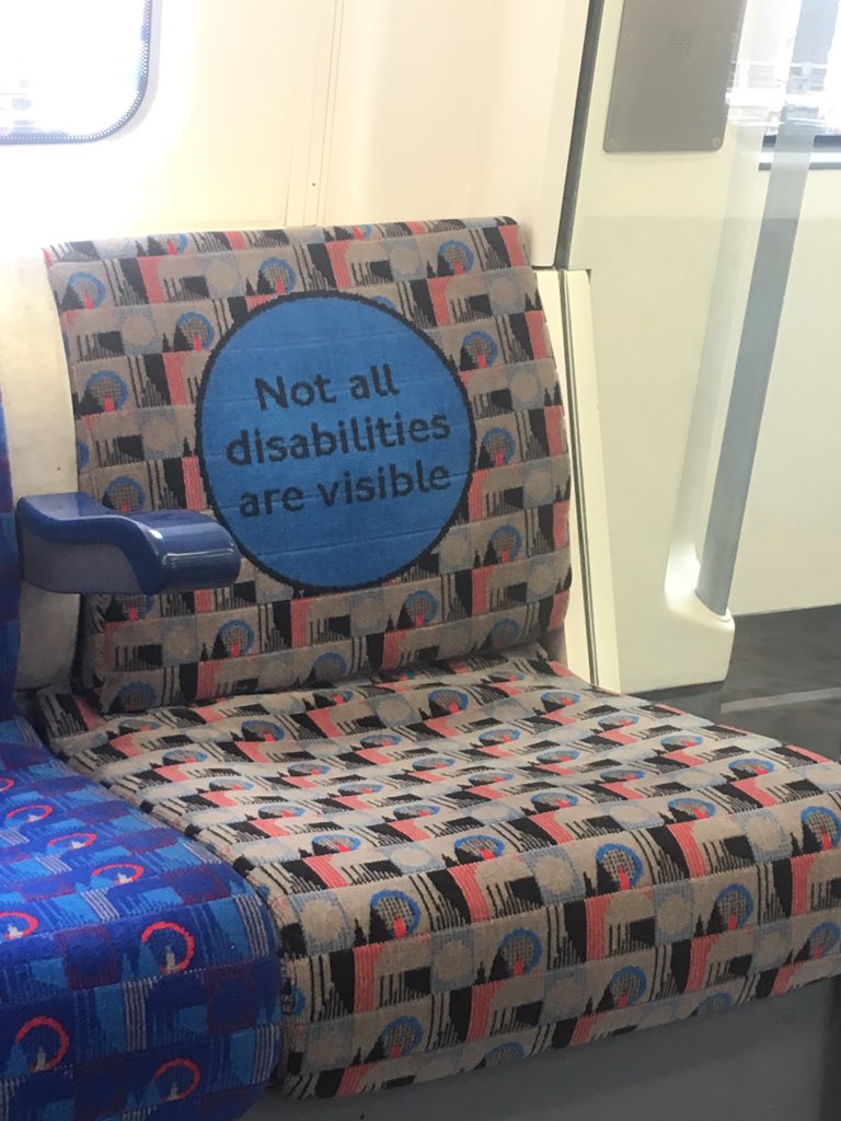 pitythebackseat's tweet image. Hooray for the jubilee line making these priority seats more visible #disabilityaccess