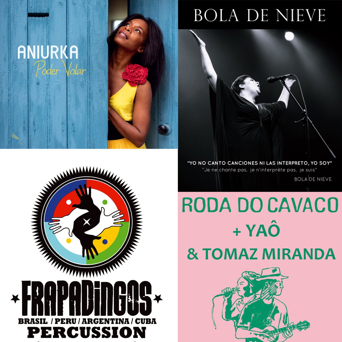 Cette semaine au Studio de l'Ermitage : 
► Mardi 18 : Aniurka
► Mercredi 19 : Fabianna Cozza
► Jeudi 20 : Frapadingos
► Vendredi 21 : Fête De La Musique - Roda Do Cavaco + Yaô &amp; Tomaz Miranda 
ℹ️ : studio-ermitage.com