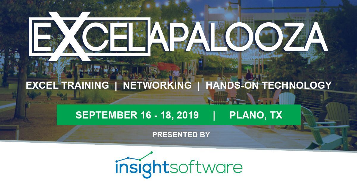 BizNetSoftware's tweet image. Still haven't registered for #Excelapalooza yet? Get the earlybird pricing for through the end of June when you use promo code INSIGHT at checkout. buff.ly/2WyRsBl
