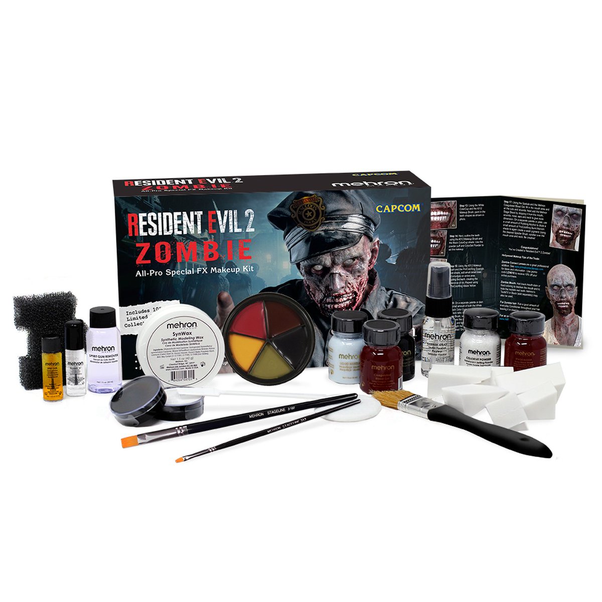 MehronUK's tweet image. The limited edition Resident Evil Zombie kit is now online. The kit contains all of the necessary professional special FX products used by leading Hollywood makeup artists.