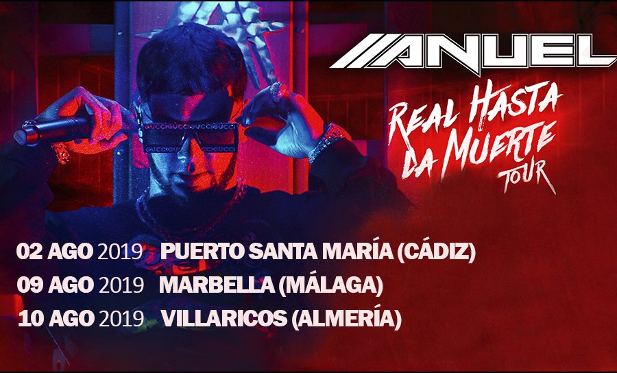 Anuel AA visita España este verano😍!!! Primeras paradas: Cádiz, Marbella y Almería. ⌛️Puedes comprar tus entradas desde el miércoles 19 de junio a las 11horas en 👉ticketbell.com/search?search_…