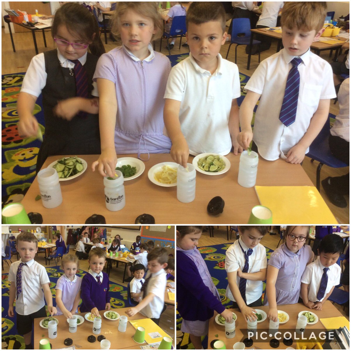 mrswain7's tweet photo. Year 1 infusing their water at the hydration station #wellbeinweek @taja_mcilroy @MissKing_EY @MissCrabtree17 @GarstonCE https://t.co/XIrFj6n0hn