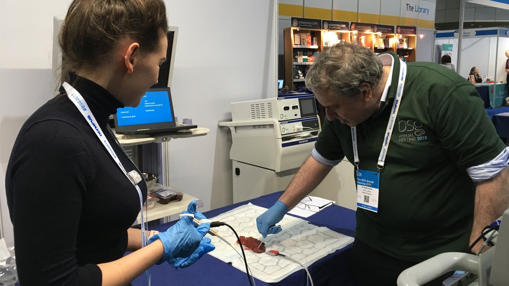 OlympusMedUKIE's tweet image. Olympus is proud to support both the #Polypectomy #EMR #ESD and the #Diathermy work stations in #EndoscopyVillage over the next day and a half of interactive learning #BSG2019 #SeeThingsDifferently