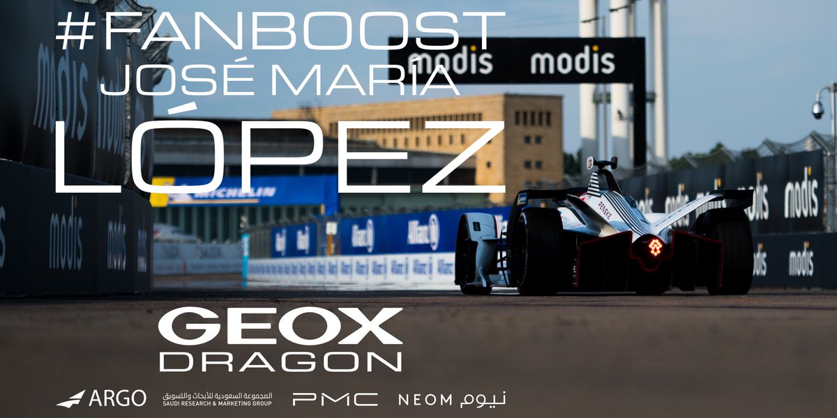 ds_penske_fe's tweet photo. @pechito37 needs your help Twitter!  (RETWEETS DON’T COUNT!!!)  Tweet #FANBOOST + #JoseMariaLopez to give him some extra juice this Saturday.  Also vote by clicking the link below:
https://t.co/08aAmjEz5w

#GEOXDRAGON
#ABBFormulaE
#BernEPrix https://t.co/ngJk1wTdnp