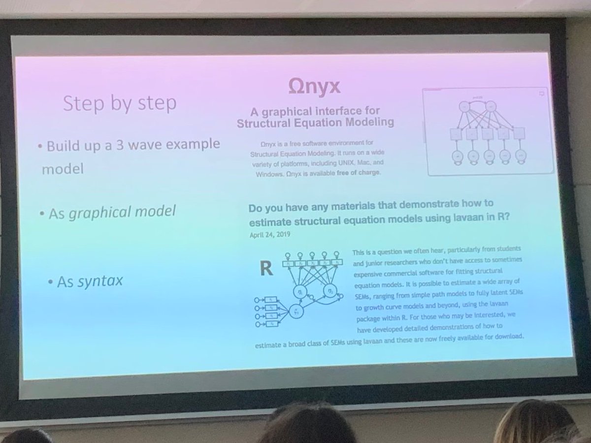 lauraliza's tweet photo. @rogierK convincing us that using latent growth curves aren’t scary, but a great way to model #development @mrccbu #BCD2019 https://t.co/HGp6gkIxc9