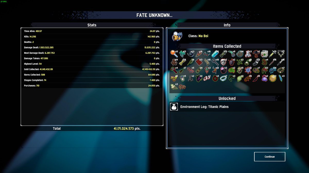 NinTobias's tweet image. @RiskofRain i may have just broken your game a little bit… I think i'm just too addicted to the game :v
#gamebreak #integeroverflow #nolife