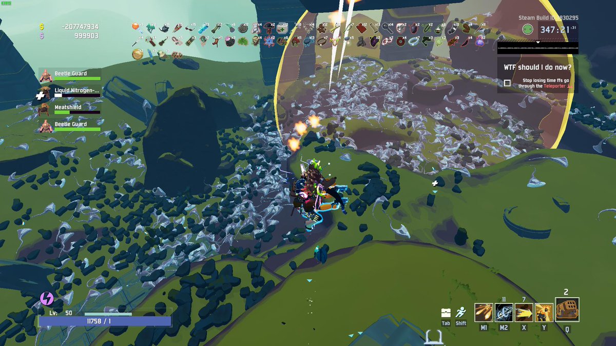 NinTobias's tweet image. @RiskofRain i may have just broken your game a little bit… I think i'm just too addicted to the game :v
#gamebreak #integeroverflow #nolife