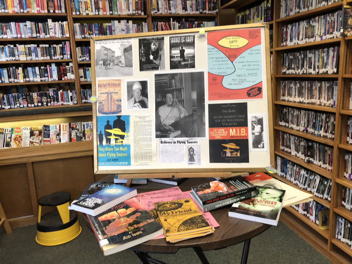 ERPublicLibrary's tweet image. So excited for tonight! Catherine Norko is giving a presentation all about Gray Barker and his works! Come learn about the beginnings of the conspiracy of the Men In Black! 6:00 P.M. here at Elkins-Randolph County Public Library!